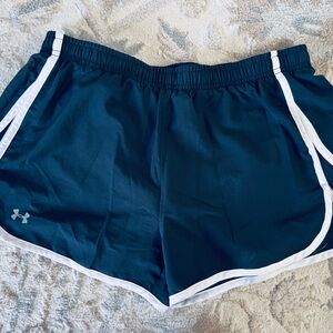 Black under Armour shorts.